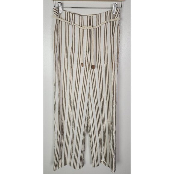 Massimo Dutti Women's Sz. 4 Stripe High Rise Trousers NWT - Picture 1 of 9